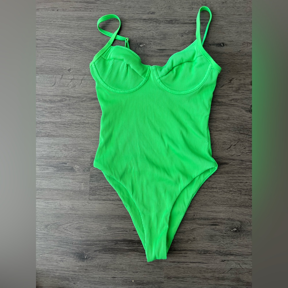 Kulani Kini Vibrant Green One-Piece Swimsuit